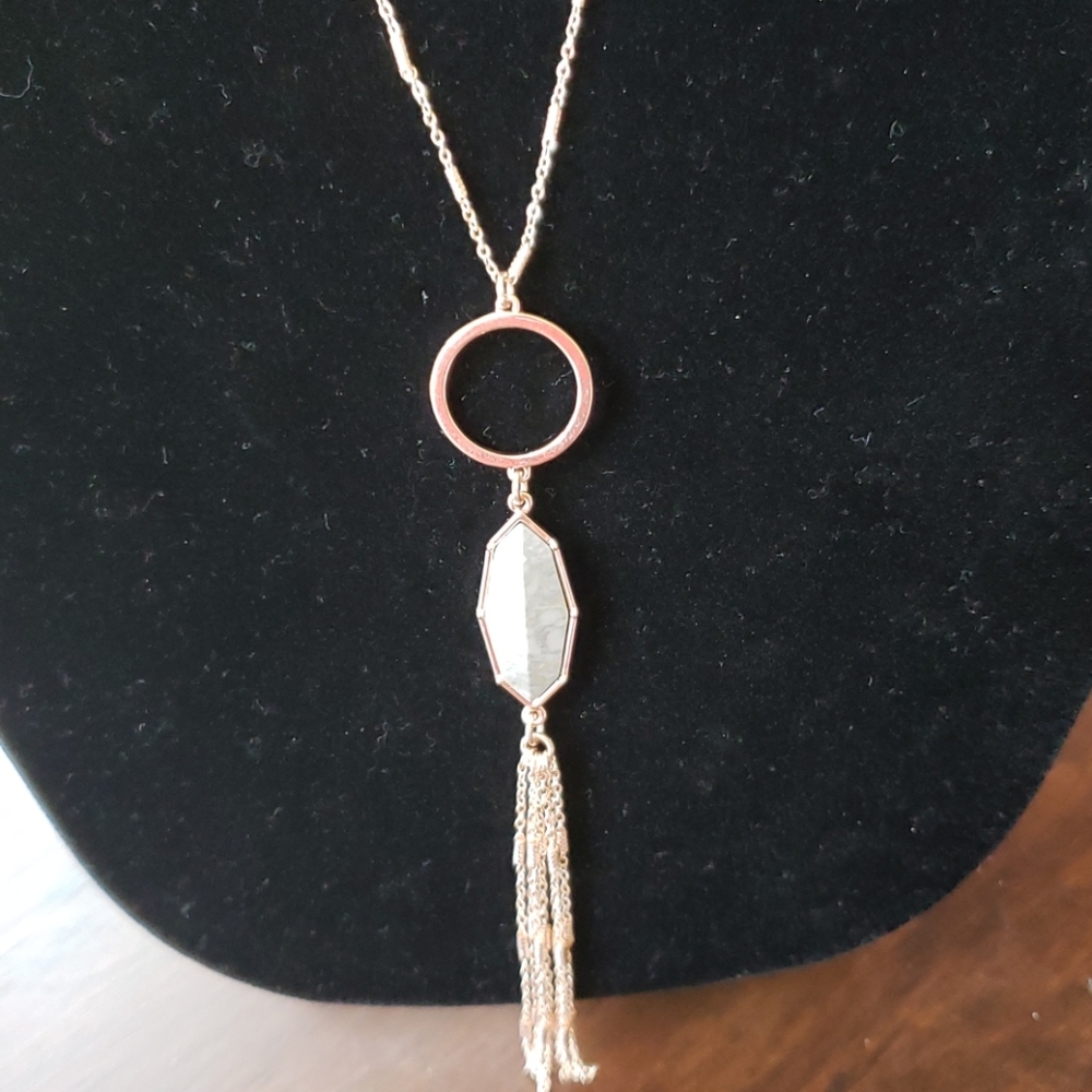 Jessica Simpson rose gold necklace